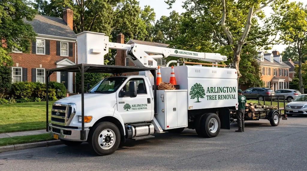 arlington tree removal truck
